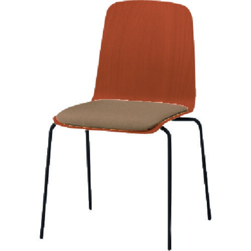 ■ITOKI ノットワーク 背座一体スタッキングチェア クッション付 背座色ラスティックビーチM・脚サテン..