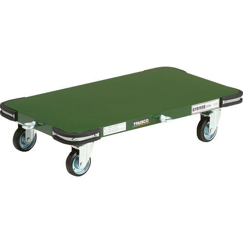 ■TRUSCO 鋼鉄製平台車 800X450 Φ100プレス車 フック引棒付 PHT8045F(1495799)[法人限定][直送元]