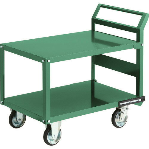■TRUSCO 鋼鉄製運搬車 900X600 片袖2段型 ハンドル側自在タイプ プレス車 PH22R(1495864)[法人限定][直送元]