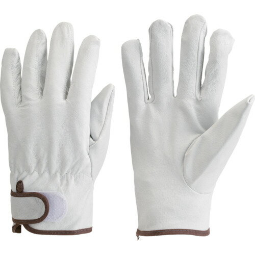 ■TRUSCO マジック式手袋豚本革製 Lサイズ JK717L(1524771)