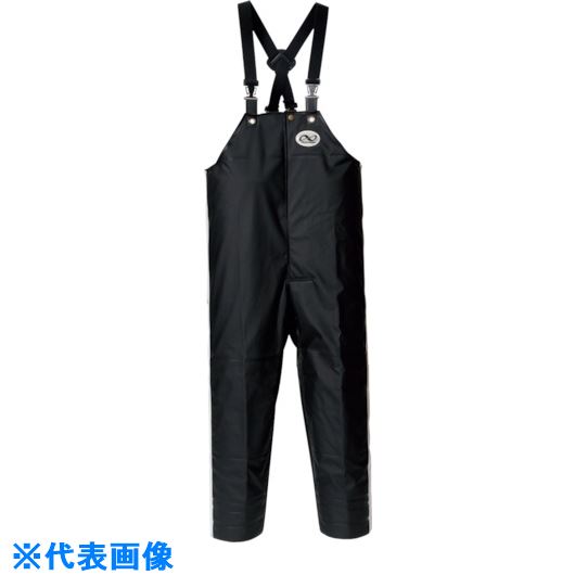 ■ハンシン RA-53 サロペット ブラック L RA53BKL(1582956)[送料別途見積り][法人・事業所限定][掲外取寄]