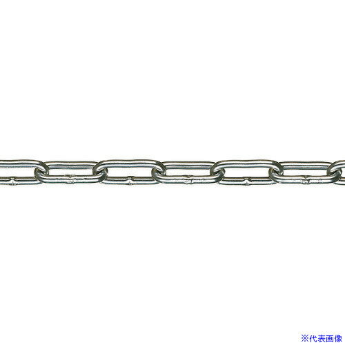 ■水本 【要長さ指定】チューブ保護アルミカラーチェーン シルバー 4HALC-S 5.1〜6m 4HALCS6C(1584053)[..