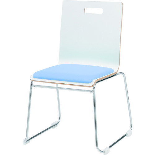 ■TOKIO リフレッシュチェア PM-55MPL-WH ライトブルー(レザー) PM55MPLWHLBL(1586051)[送料別途見積り][法人・事業所限定][外直送]