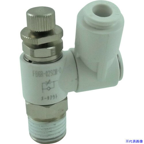 ■チヨダ ファイブスピードコントローラβ 白 メーターアウト6mm・R1/4 FB6R02SCWO(1587455)