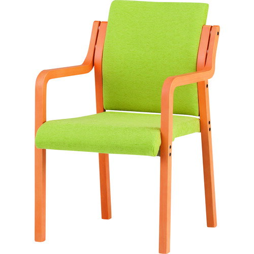 ■TOKIO 木製スタッキングチェア 肘付き FVM−6A Fミントグリーン FVM6AFMGE(1590770)[送料別途お見積り]..