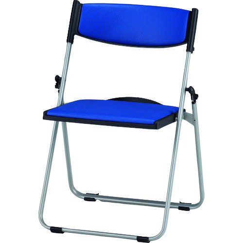 ■TOKIO アルミパイプ椅子 座面パッド付折りたたみチェア ネイビー NFA700NB(1590806)[送料別途見積り][法人・事業所限定][外直送]