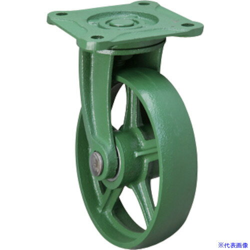 ■東北車輛製造所 鋳物製キャスター 標準型自在金具付鉄車輪 200 200PBRFB(1591136)[送料別途お見積り][法人限定][外直送]