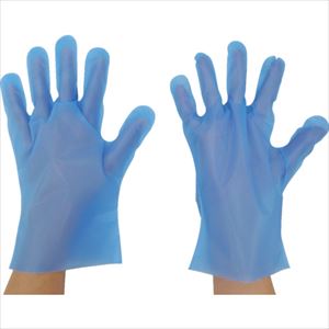 ■東京パック エンボス手袋五本絞り化粧箱L ブルー BGKL(1592290)×20[送料別途お見積り][法人限定][外直..