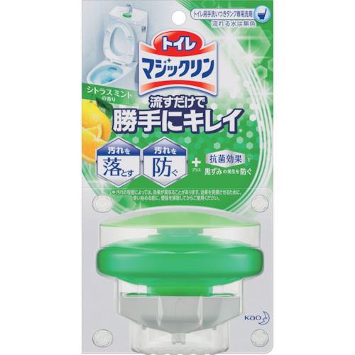 ■Kao トイレマジックリン 流すだけで勝手にキレイ シトラスミント 本体 334305(1595478)×12[送料別途見積り][法人・事業所限定][掲外取寄]