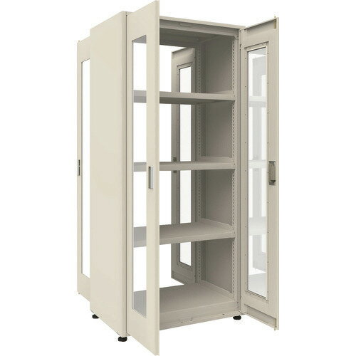 オレンジブック トラスコ中山　TRUSCOTRUSCO M3型ユニット中量棚 両面タイプ 両開きアクリル扉 側板付 H2100XW900 単体 〔品番:M3WU7365GA〕[ 注番:1608094]特長●作業空間を間仕切りし、両面扉で双方...