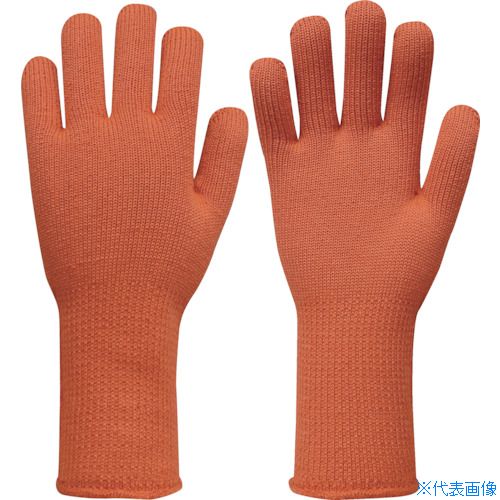 オレンジブック トラスコ中山　TRUSCO福徳 耐熱パイル手袋 手首長 〔品番:245F〕[ 注番:1609854]特長●耐熱防炎繊維を使用しています。●炎や熱にも着火せず、燃え上がらず、溶融して肌に付着する事もありません。●アラミド繊維コーネックス［［R下］］は空気中で溶融することなく400℃ではじめて炭化を開始し、耐熱性・防炎・難燃性をあわせ持つ高機能繊維です。●革手袋に比べて柔らかく手にフィットし、臭いも手につきません。用途●溶接業やキャンプ、ダッチオーブンを使用する時などに。仕様●色：オレンジ●サイズ：フリー●全長(cm)：27.0●手のひら周り(cm)：21.0●中指長さ(cm)：7.5●厚さ(mm)：3●ゲージ数：7●素材耐熱温度(℃)：約400●リストカラー：オレンジ仕様2●手首長タイプ材質/仕上●アラミド繊維100%セット内容/付属品注意原産国（名称）日本JANコード4965277024530本体質量85gオレンジブック トラスコ中山　TRUSCO福徳 耐熱パイル手袋 手首長 〔品番:245F〕[注番:1609854][本体質量：85g]《包装時基本サイズ：350×175×20》〔包装時質量：105g〕分類》保護具》作業手袋》耐熱手袋☆納期情報：仕入れ先通常在庫品 (欠品の場合有り)