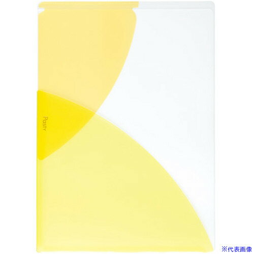 ■PLUS 98706)PastyクリアーホルダーA4 レモンイエロー 98706(1621074)×5[送料別途お見積り][法人限定][..