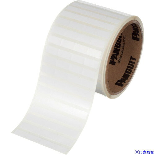 ■PANDUIT 熱転写プリンタ用コンポーネントラベル ポリエステル(超粘着性) 白 サイ...