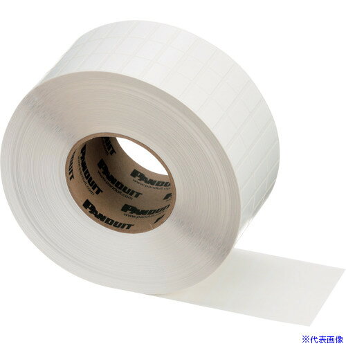 ■PANDUIT 熱転写プリンタ用コンポーネントラベル ビニルクロス 白 サイズ12.7mmx11.1mm 10000枚入り C050X044CBT C050X044CBT(1661971)[送料別途お見積り][法人限定][掲外取寄]