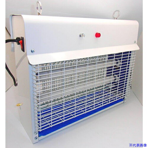 ■緑十字 熱中症予防対策商品 光触媒捕虫ランプ方式殺虫機 PC-020A 375433(1671729)[送料別途お見積り][..