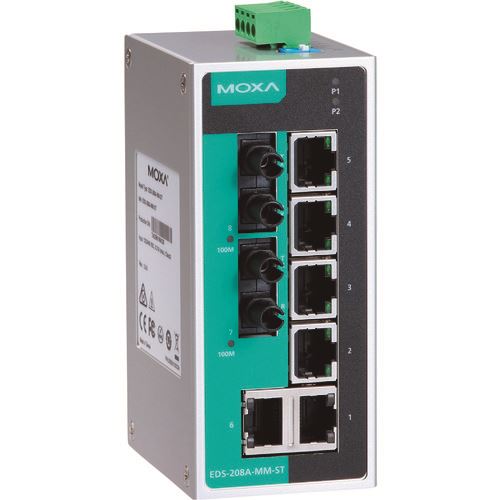��MOXA 8�ݡ���(RJ45��6�����󥰥�⡼��SC���ͥ�����2) ����ޥ͡����� �������ͥåȥ����å� �磻�ɲ��٥�ǥ� EDS208ASSSCT(1685...