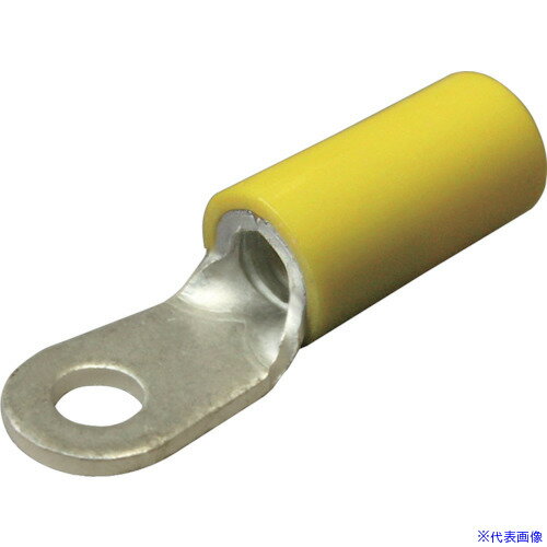 ■ニチフ 絶縁被覆付圧着端子(R形) 丸形 絶縁筒部ストレートタイプ(100PCS) TGV5.53MYEL(1686338)[送料..