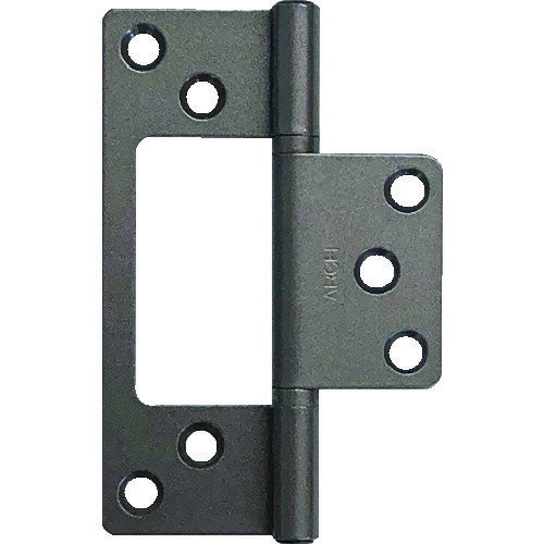 ■ARCH 鉄厚口フラッシュ丁番リング入 100mm シルバー塗装 TNFH04100S(1688017)