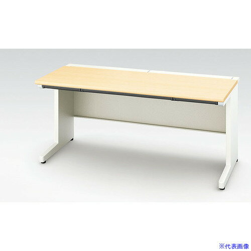 ■NAIKI 平デスク(浅型引出し付) XEHH型/天板:シルクウッド 本体:クリアーホワイト/W1600×D700×H720 XEH..