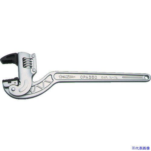 ■スーパー アルミ製コーナー用パイプレンチ パイトン スタンダード型 くわえられる管(外径):13〜40 CPA250(1781634)(4.0)