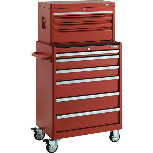 ■TRUSCO ローラーキャビネット 引出6段 50X1 100X2 150X3 TRC−C3X1台付 TRC123C3R(1832732)[法人限定][..
