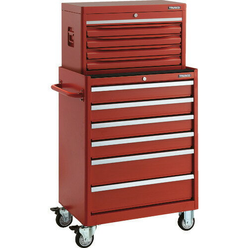 ■TRUSCO ローラーキャビネット 引出6段 100X4 150X2 TRC−C4X1台付 TRC042C4R(1832735)[法人限定][直送元]