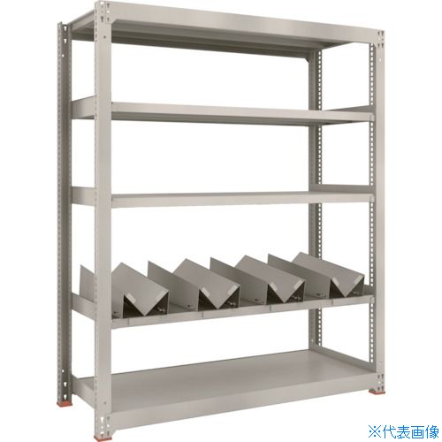 オレンジブック トラスコ中山　TRUSCOTRUSCO 一斗缶ラック スチールラック M3型中量棚 W1500×D571×H1800 5段 単体 缶受×4付 〔品番:M36565KU4〕[ 注番:1833804]特長●一斗缶やペール缶のどちらでも保管可能な棚です。●サポート台は注ぎ口が下にくるよう傾斜がついており、給油コック使用時でも最後まで使いやすく便利です。●高さ、奥行が同じであれば、増結することができます。●ボルトを1本も使用していないボルトレス構造で、分解・組み立て作業が簡単。作業時間を大幅に短縮できます。●連結する際は支柱を兼用するので、コストダウンが図れます。●樹脂ベースの使用により、床を傷つけません。●缶を持ち上げることなく小分けができるので安全、清潔にご使用いただけます。用途●一斗缶、ベール缶の保管。仕様●間口(mm)：1561●奥行(mm)：581●高さ(mm)：1811●有効間口(mm)：1440●色：ネオグレー●均等積載量(kg/段)：300●最大積載量(kg/台)：2500●棚板調整ピッチ(mm)：25●缶受数：4●棚段数(段)：5仕様2●一斗缶サポート台付●最大積載量：2500kg/台●均等積載量：300kg/段材質/仕上●本体:スチール（粉体塗装）●ベース:ポリプロピレン（再生材100％使用）セット内容/付属品注意●集中荷重になりますと耐荷重能力は半減します。●集中荷重になりますと耐荷重能力は半減します。●必ず均等に荷重を分布させてご使用ください。●連結型のみではご使用できません。一斗缶サポート台には、一斗缶、ペール缶以外を積載しないでください。●提供不可：chemSHERPA、SDS、ミルシート原産国（名称）日本JANコード4989999348163本体質量96.6kgオレンジブック トラスコ中山　TRUSCOTRUSCO 一斗缶ラック スチールラック M3型中量棚 W1500×D571×H1800 5段 単体 缶受×4付 〔品番:M36565KU4〕[注番:1833804][本体質量：96.6kg]分類》物流・保管用品》物品棚》一斗缶ラック☆納期情報：仕入れ先通常在庫品 (欠品の場合有り)