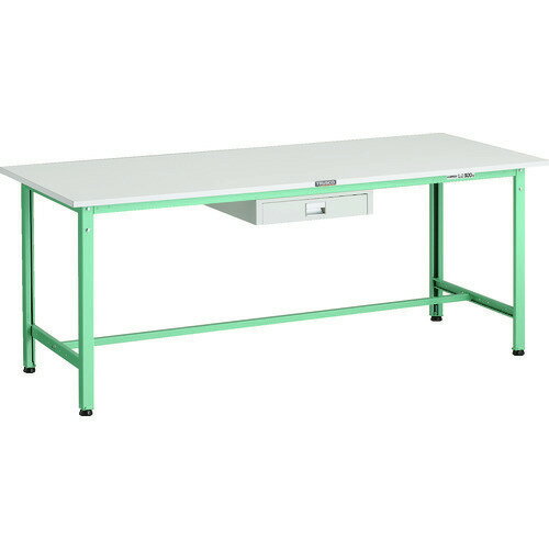 ■TRUSCO 軽荷重作業台(300kg)AE型 1800X750XH740 薄型1段引出し付 ヤンググリーン色 AE1800UDC1YG(1833..