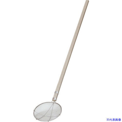 ■TKG TS ステンレス木柄給食用すくい網 丸型 24cm 細目(14メッシュ) ASK20241(1886499)[送料別途見積り..