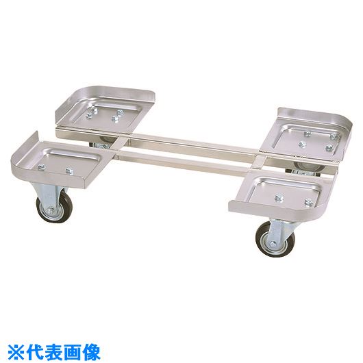 ■SUGICO 18−8ステンレスタンク用絞り製台車 80L、100L兼用 HFDS10(1898485)[送料別...