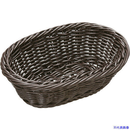 ■TKG 萬洋 樹脂バスケット 小判型 こげ茶 91-068C WBS7704(1920736)[送料別途見積り][法人・事業所限定][掲外取寄]