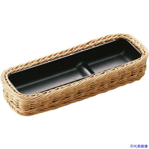 ■TKG 萬洋 樹脂カトラリーバスケット アイボリー PKTC401(1920792)[送料別途見積り][法人・事業所限定]..