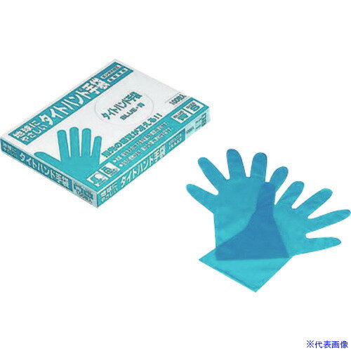 ■TKG シンガー タイトハンド ブルー手袋 M(100枚入) STBB701(1925388)[送料別途お見積り][法人限定][掲外取寄](4.0)