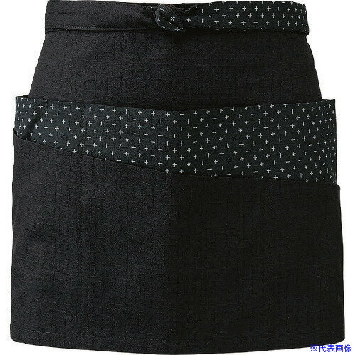 ■TKG サンペックスイスト 前掛 JA-6809(ブラック) SME9003(1931714)[送料別途見積り][法人・事業所限定][掲外取寄]