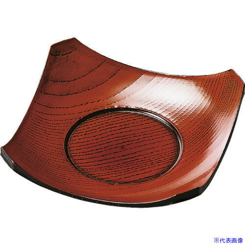 ■TKG 福井クラフト ABS 隅切 茶碗蒸皿 栃塗 82158301 PTY5201(1942582)[送料別途見積り][法人・事業所..