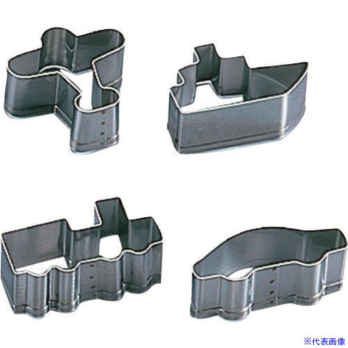 ■TKG 田中糧機 クッキー抜き型セット No.2122 乗り物セット(4ヶ入) WKTE8(1942736)[送料別途見積り][法..