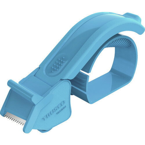 ■TRUSCO 樹脂製テープカッター スカイブルー色 50ミリ幅 TSJ50M(1948619)
