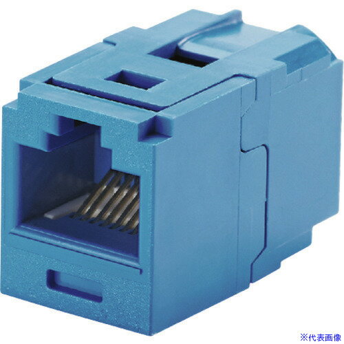 ■PANDUIT カテゴリ6A JJアダプタ(RJ45中継用ジャック) 青 CC6X88BU(1949118)×10[送...