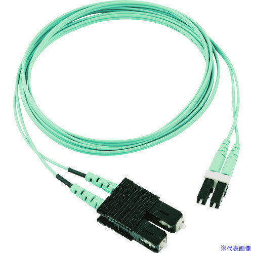 オレンジブック トラスコ中山　TRUSCOPANDUIT 光ファイバーパッチコード OM3(低損失タイプ) 片端SCデュプレックス片端LCデュプレックス LSZH 10m 〔品番:FX2ELLNSNSNM010〕[ 注番:1949257]特...