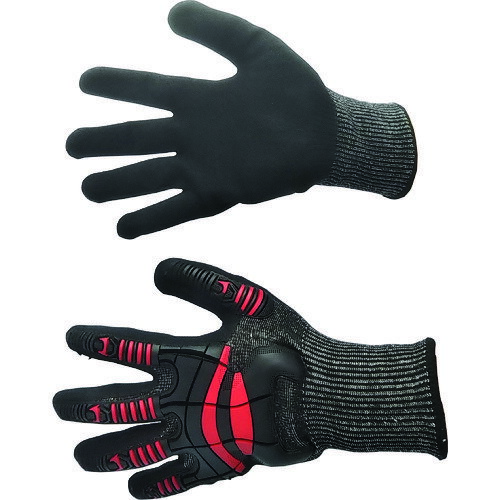 ■富士手袋 ナックルアーマーC4 赤 L 9900RL(1949986)