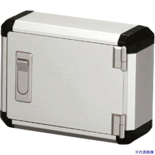 ■タカチ 開閉式コントロールボックス 鍵付タイプ シルバー/ブラック FCW84060KBS(1957579)[法人限定][外直送元]
