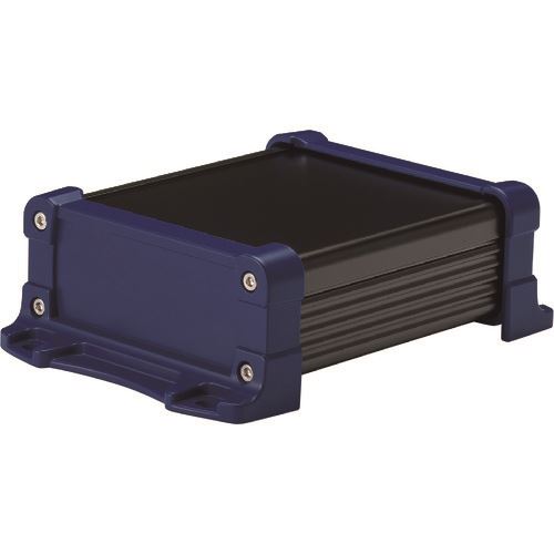 ■タカチ フランジ足付 防水アルミケース ブラック/ネイビー EXWF11413BN(1963545)[送料別途お見積り][法人限定][外直送]