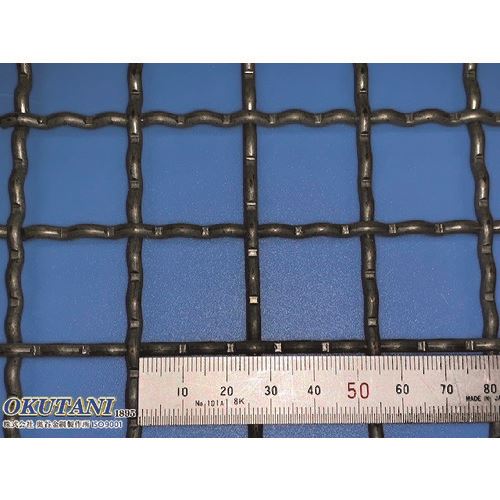 ■OKUTANI 亜鉛メッキ鉄線クリンプ織金網 3.2パイ×25mm目 910幅 CRG3.225910(1985589)[送料別途見積り][..