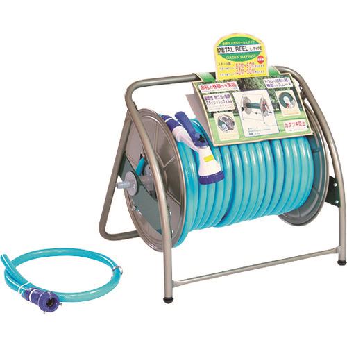 ■金象 メタルリールLタイプ50Mホース付 152888(1994179)[送料別途お見積り][法人限定][外直送]