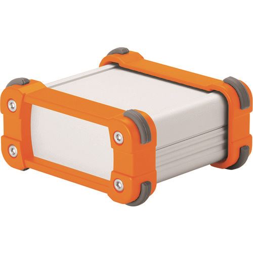 ■タカチ コーナーガード付アルミケース EMCシールドタイプ シルバー/オレンジ EXPE15511SO(2023996)[法人限定][外直送元]