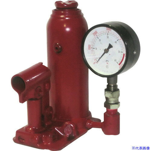 ■MASADA ゲージ付油圧ジャッキ 5トン MH−5P MH5P(2027243)[送料別途お見積り][法人限定][直送]