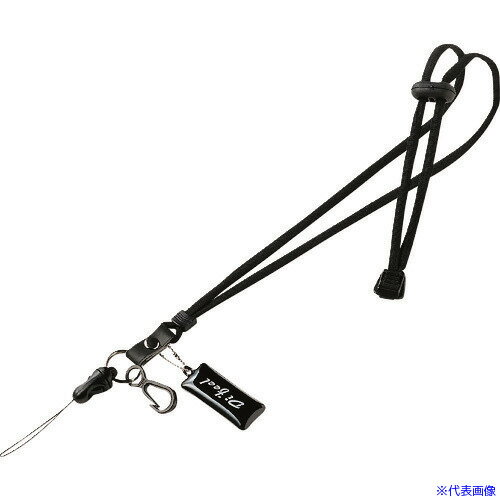 ■SANWA ネックストラップ(丸紐、ブラック) DGST8BK(2029038)