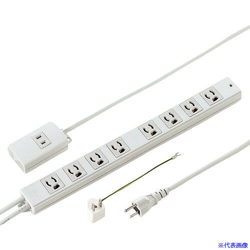 ■SANWA 抜け止めタップ(手元集中スイッチ付き) TAPMG3812N(2031752)