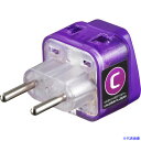 ■SANWA 海外電源変換アダプタエレプラグW-C(ヨーロッパ全域) TRAD14(2032075)