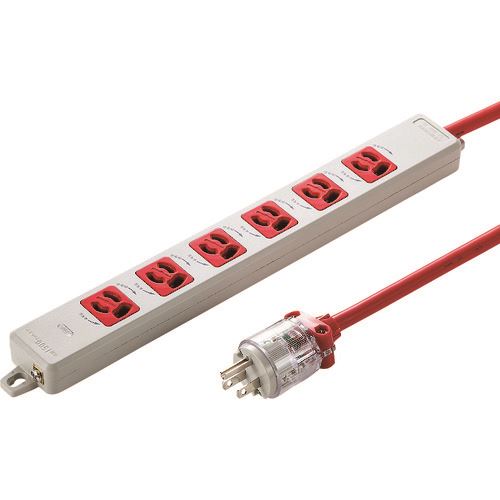 ■SANWA 医用接地プラグ付き電源タップ TAPHPM63R(2033271)[法人限定][外直送元]